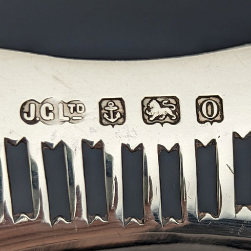 1938 年英國復古純銀(925 銀)果盤蜜餞直徑 26 厘米 470 克 Joseph Gloster Ltd
